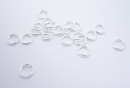 Jump Rings 4 mm Silver Plated - 10 grams