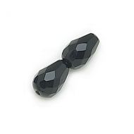 Jet Tear Drops 10x7 mm Fire Polished - 20 x * BUY 1 - GET 1 FREE *