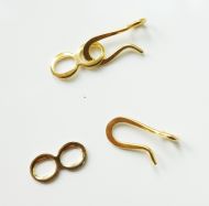 S-Hook Clasp Gold - 50 x