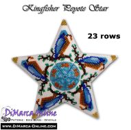Tutorial 23 rows - Kingfisher 3D Peyote Star + Basic Tutorial (download link per e-mail)