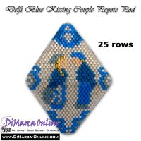 Tutorial 25 rows - Delft Blue Kissing Couple 3D Peyote Pod + Basic Tutorial (download link per e-mail)