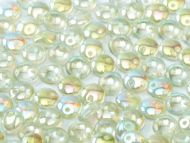 L1-00030/98539 Crystal Rainbow Green Lentils 1-Hole - 30 x * BUY 1 - GET 1 FREE *