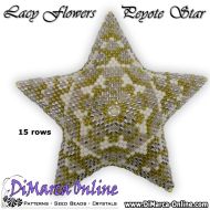 Tutorial 15 rows - Lacy Flowers - 3D Peyote Star + Basic Tutorial (download link per e-mail)