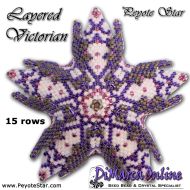 Tutorial 15 rows - Layered Victorian 3D Peyote Star + Basic Tutorial (download link per e-mail)