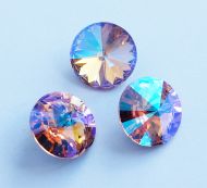 1122 Light Rose Glacier Blue Rivoli 14 mm Swarovski