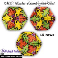 Tutorial 15 rows - M.C. Escher Lizard/Fish/Bat Kaleidocycle incl. Basic Tutorial (download link per e-mail) - NEW format