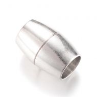 Magnetic Glue-In Clasp Barrel 5 mm inside diameter Platinum
