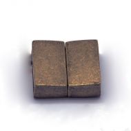 Magnetic Clasp Rectangle Glue-in 16 mm Antique Bronze