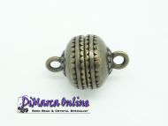 Magnetic Clasp 12 mm Oval Antique Bronze