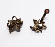 Fold-Over Magnetic Clasp Leaf Antique Bronze