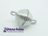 Magnetic Clasp Bicone 13 mm Platinum