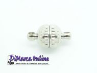 Magnetic Clasp 8 mm Ridge Platinum