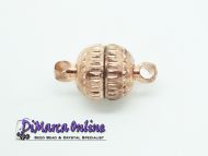 Magnetic Clasp 8 mm Ridge Rose Gold