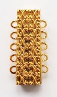 Magnetic Clasp Swirl 5 strands Gold