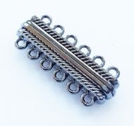 Magnetic Clasp 6 strands Black