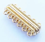 Magnetic Clasp 6 strands Gold