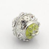 Magnetic Clasp Enamel Swirl Champagne Yellow 13 mm