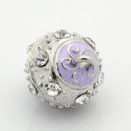 Magnetic Clasp Enamel Swirl Lilac 13 mm