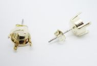 Earring Setting Stud SS39 - 8 mm Gold Plated