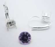 Earring Setting Leverback SS29 - 6 mm Silver Plated
