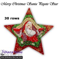 Tutorial 30 rows - Merry Christmas Santa 3D Peyote Star + Basic Tutorial (download link per e-mail)
