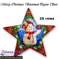 Tutorial 25 rows - Merry Christmas Snowman 3D Peyote Star + Basic Tutorial (download link per e-mail)