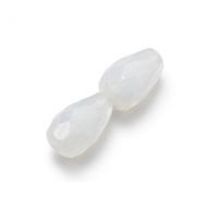 Milky White Tear Drops 7x5 mm Fire Polished - 25 x * BUY 1 - GET 1 FREE *