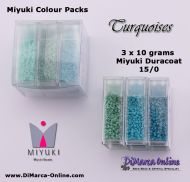 *15-MCP5 Turquoise Duracoat Opaque Colour Pack 15/0 Miyuki 