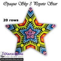 Tutorial 20 rows - Opaque Sky 3 - 3D Peyote Star + Basic Tutorial (download link per e-mail)