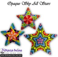 Tutorial 15 - 20 rows - Opaque Sky All Stars 3D Peyote Star + Basic Tutorial (download link per e-mail)