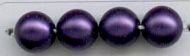 Dark Purple Satin 4 mm Glass Round Pearls