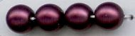 Eggplant Satin 2 mm Glass Round Pearls