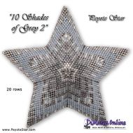 Tutorial 20 rows - 10 Shades of Grey 2 - 3D Peyote Star + Basic Tutorial (download link per e-mail)