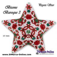 Tutorial 15 rows - Bicone Baroque 3 - 3D Peyote Star + Basic Tutorial (download link per e-mail)