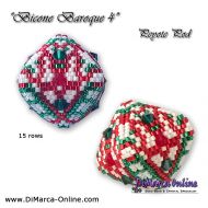 Tutorial 15 rows - Bicone Baroque 4 - 3D Peyote Pod + Basic Tutorial (download link per e-mail)