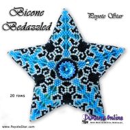 Tutorial 20 rows - Bicone Bedazzled 3D Peyote Star + Basic Tutorial Little 3D Peyote Star (download link per e-mail)