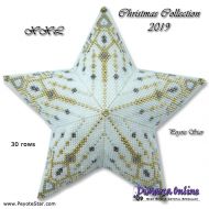 Tutorial 30 rows - Christmas Collection 2019 XXL 3D Peyote Star + Basic Tutorial Little 3D Peyote Star