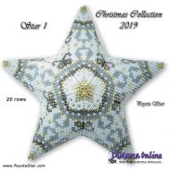 Tutorial 20 rows - Christmas Collection 2019 Star 1 - 3D Peyote Star + Basic Tutorial Little 3D Peyote Star