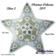 Tutorial 20 rows - Christmas Collection 2019 Star 2 - 3D Peyote Star + Basic Tutorial Little 3D Peyote Star