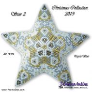 Tutorial 20 rows - Christmas Collection 2019 Star 2 - 3D Peyote Star + Basic Tutorial (download link per e-mail)