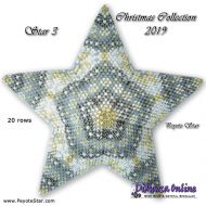 Tutorial 20 rows - Christmas Collection 2019 Star 3 - 3D Peyote Star + Basic Tutorial (download link per e-mail)