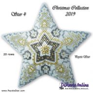 Tutorial 20 rows - Christmas Collection 2019 Star 4 - 3D Peyote Star + Basic Tutorial Little 3D Peyote Star