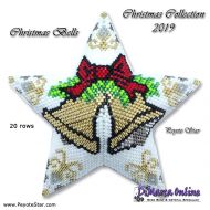 Tutorial 20 rows - Christmas Collection 2019 Christmas Bells - 3D Peyote Star + Basic Tutorial Little 3D Peyote Star