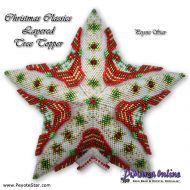 Tutorial 30 rows - Christmas Classics Layered Tree Topper 3D Peyote Star + Basic Tutorial Little 3D Peyote Star