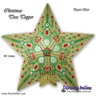 Tutorial 30 rows - Christmas Tree Topper 3D Peyote Star + Basic Tutorial (download link per e-mail)