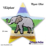 Tutorial 25 rows - Elephant 3D Peyote Star + Basic Tutorial Little 3D Peyote Star (download link per e-mail)