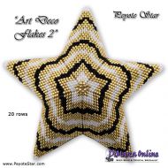 Tutorial 20 rows - Art Deco Flakes 2 - 3D Peyote Star + Basic Tutorial (download link per e-mail)