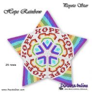 Tutorial 25 rows - Hope Rainbow 3D Peyote Star + Basic Tutorial (download link per e-mail)