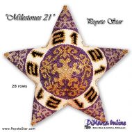 Tutorial 28 rows - Milestones 21 - 3D Peyote Star + Basic Tutorial (download link per e-mail)