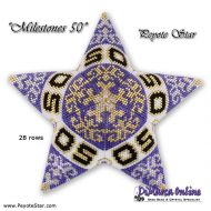 Tutorial 28 rows - Milestones 50 - 3D Peyote Star + Basic Tutorial (download link per e-mail)